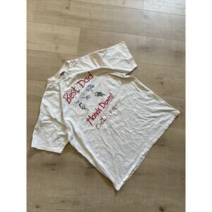 Rare White T Shirt Size XL Best Dad Hands Down 1999